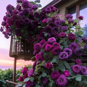 Роза Плетистая Плум Пэшн купить по цене от 610р. в интернет-магазине «Посадика» с доставкой почтой в в Зернограде и по всей России – [изображение №1].